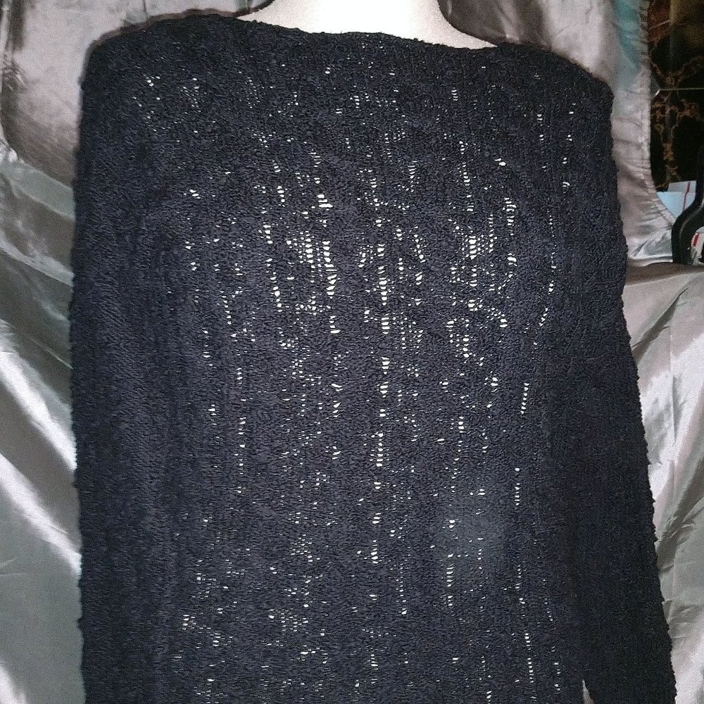 Black Sonoma lifestyle cable knit sweater - L